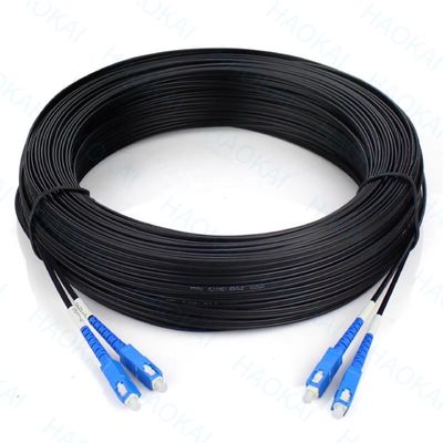 FTTH قطرة ألياف التصحيح سلك SC APC FC ST LC سلك الفولاذ FRP أنظمة مركز البيانات