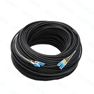 FTTH قطرة ألياف التصحيح سلك SC APC FC ST LC سلك الفولاذ FRP أنظمة مركز البيانات