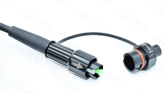 SC APC FTTA كابل الألياف الضوئية 5.0mm G657A2 LSZH 5M سلك التصحيح الأسود