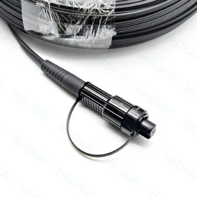SC APC FTTA كابل الألياف الضوئية 5.0mm G657A2 LSZH 5M سلك التصحيح الأسود