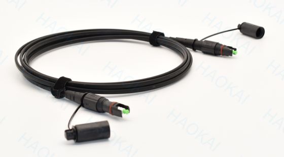 IP67 IP68 عازل المياه التصحيح سلك إسقاط كابل الألياف الضوئية مع SC / APC المرفق