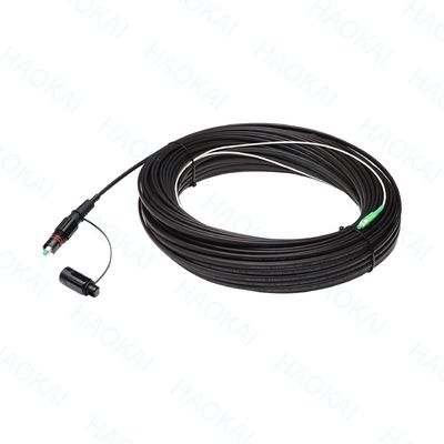 قبل الموصول FTTX الحل SC APC FTTA كابل الألياف الضوئية 5.0mm G657A2 LSZH 5M الأسود