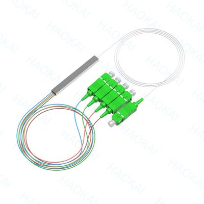 LC APC 1x16 Connector Fiber PLC Splitter أنابيب الفولاذ المصغرة Fiber Optics Splitter