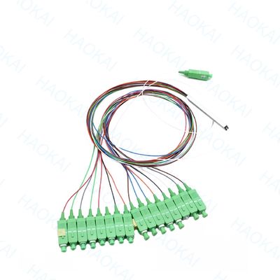 LC APC 1x16 Connector Fiber PLC Splitter أنابيب الفولاذ المصغرة Fiber Optics Splitter