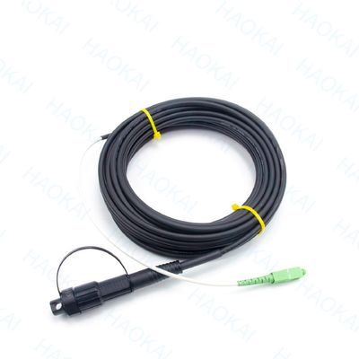 قبل الموصول FTTX الحل SC APC FTTA كابل الألياف الضوئية 5.0mm G657A2 LSZH 5M الأسود