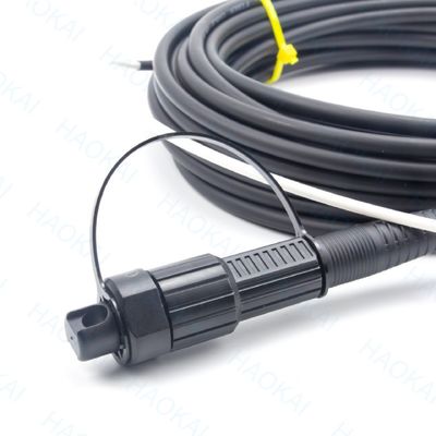 قبل الموصول FTTX الحل SC APC FTTA كابل الألياف الضوئية 5.0mm G657A2 LSZH 5M الأسود