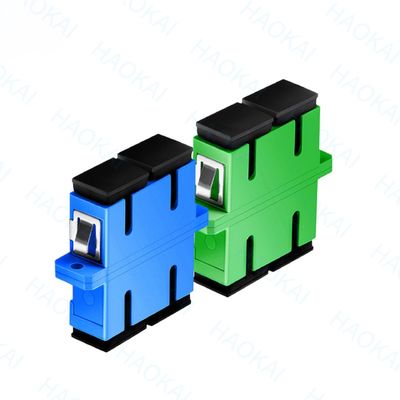 PVC Duplex SC APC UPC Adapter طول الموجة 1260nm - 1650nm للاتصالات السلكية واللاسلكية