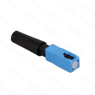 SC UPC Fiber Optic Fast Connector 0.9mm 2.0mm Single Mode SC Fiber Connector وحدة توصيل الألياف الضوئية ذات الوضع الواحد