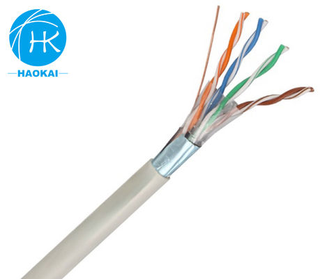 كابل UTP للخارج CAT5E كابل LAN النحاس النقي مع الطاقة والرسالة