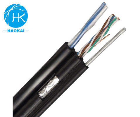 كابل UTP للخارج CAT5E كابل LAN النحاس النقي مع الطاقة والرسالة