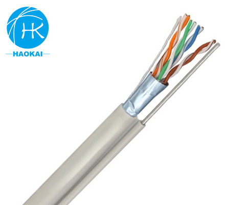 UTP CAT5E كابل LAN الخارجي عزل HDPE صلب مع رسالة