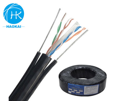 UTP CAT5E كابل LAN الخارجي عزل HDPE صلب مع رسالة