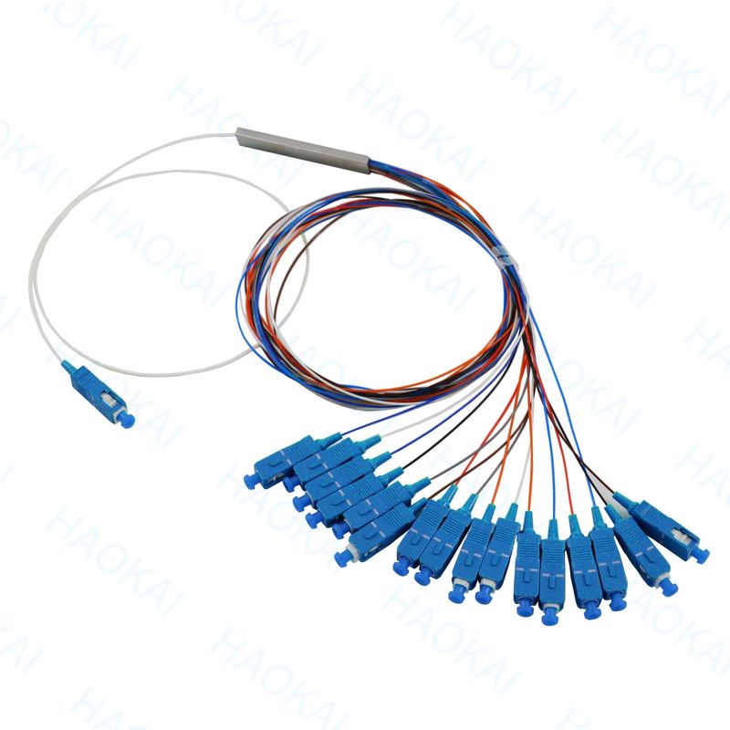 FTTH أنبوب الفولاذ المصغّر الألياف الضوئية الفاصل 1x16 PLC الفاصل مع SC UPC