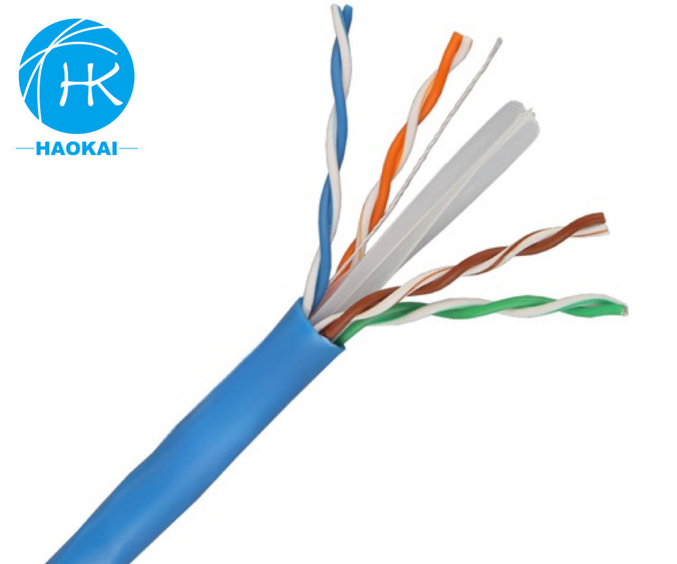 كابل LAN داخلي من النحاس المجرد الصلب UTP CAT6 مخصص 4 زوج 23awg 0.57mm 250MHz
