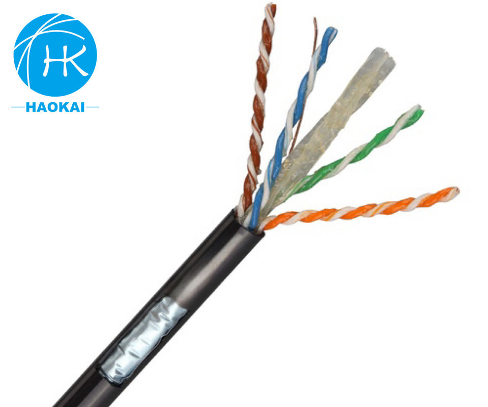 4 أزواج 23awg FTP CAT6 كابل الإنترنت الخارجي مليء بالجيلي أو كابل LAN مليء بالجيل
